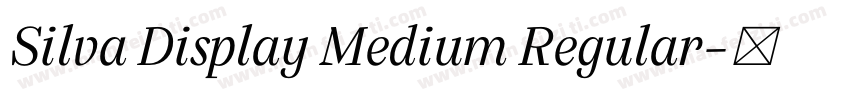 Silva Display Medium Regular字体转换